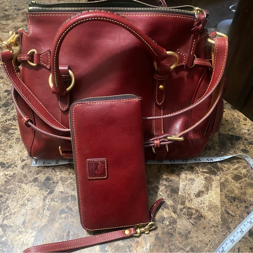 Florentine Satchel medium 13”wX8”hX5.75d combo was worn once at indoor event
